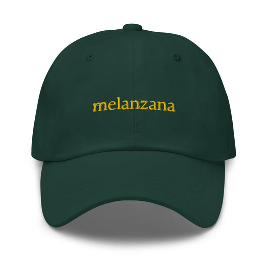 Melanzana Dad Hat - Gift for Italian Eggplant lovers - Cotton embroidered Cap