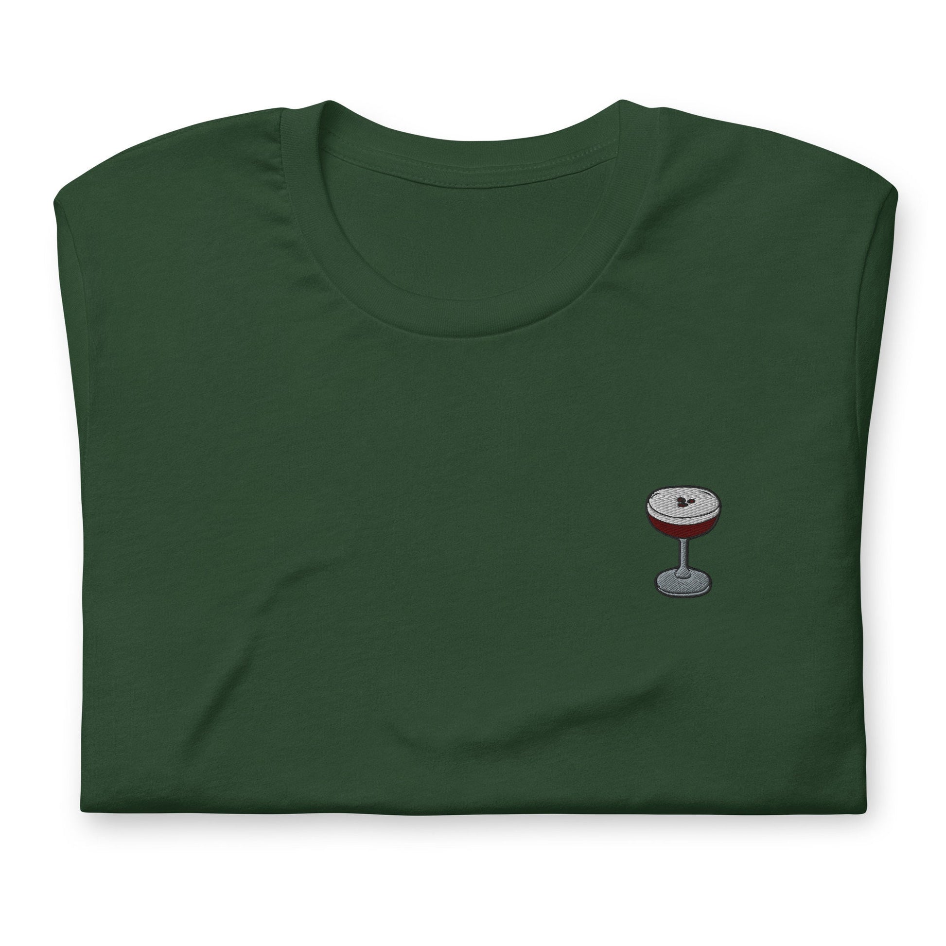 Espresso Martini T Shirt - Gift for Cocktail Lovers - Minimalist Embroidered Shirt - Multiple Colours