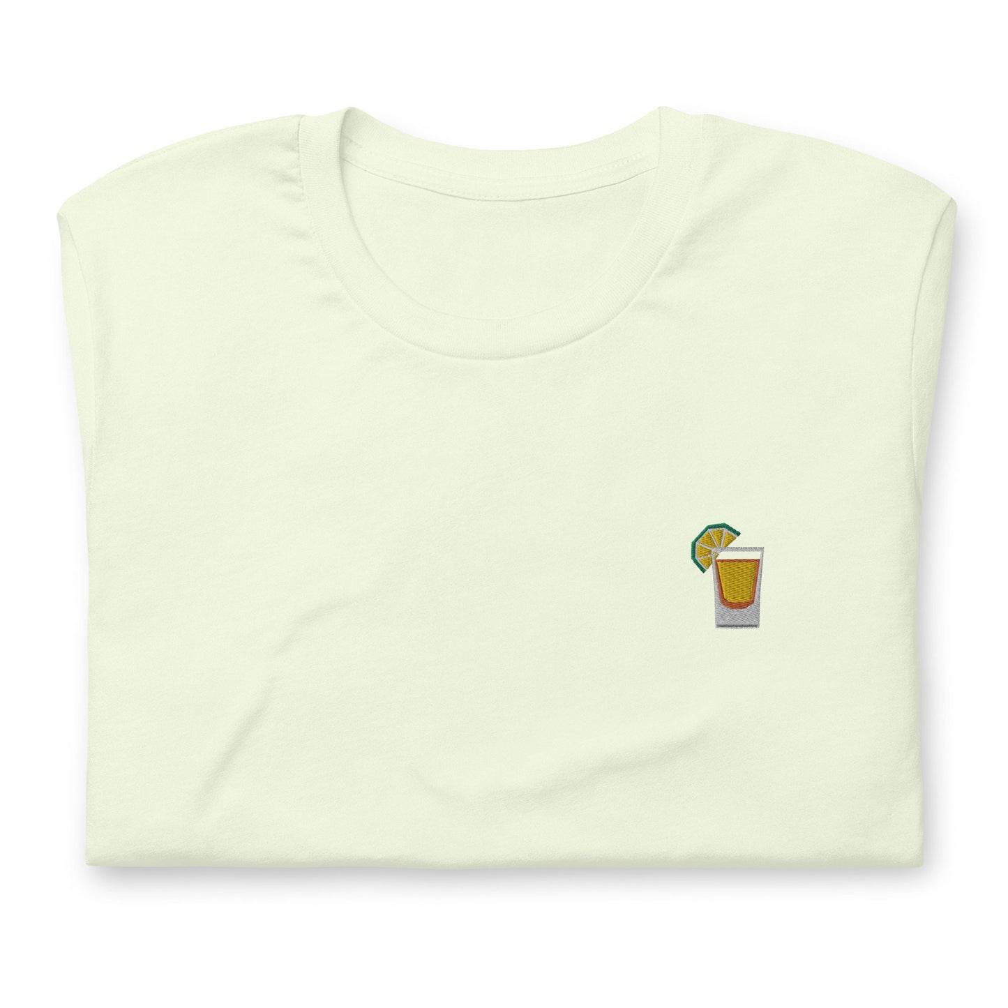 Tequila Shot T Shirt - Minimalist Embroidered Shirt - Multiple Colours