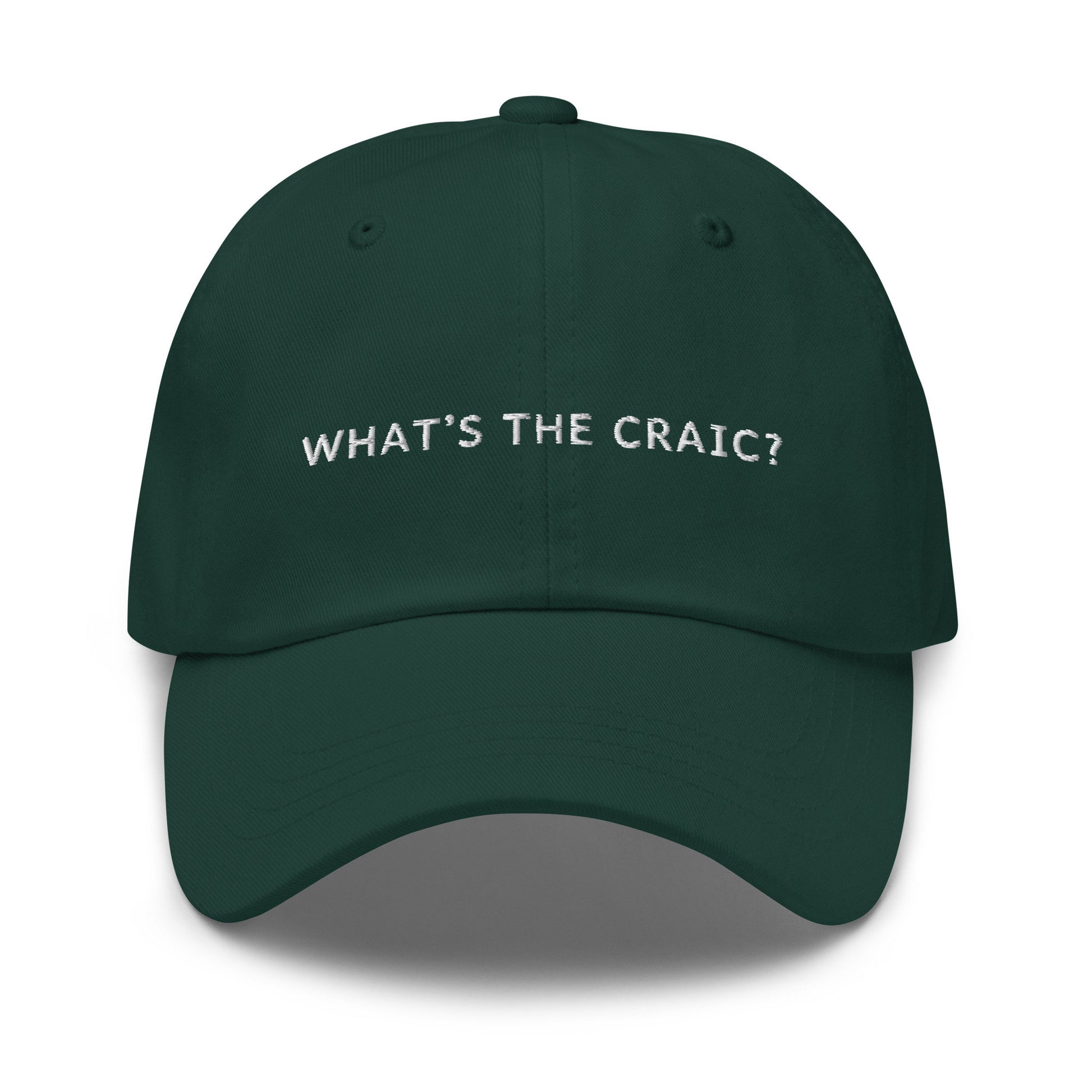 What's the Craic Hat - Funny Irish Slang - Multiple Colors - Cotton embroidered Cap