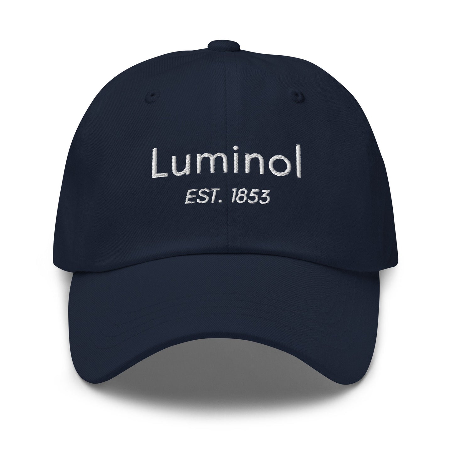 Luminol Hat: Embroidered Cotton Cap for True Crime Fans