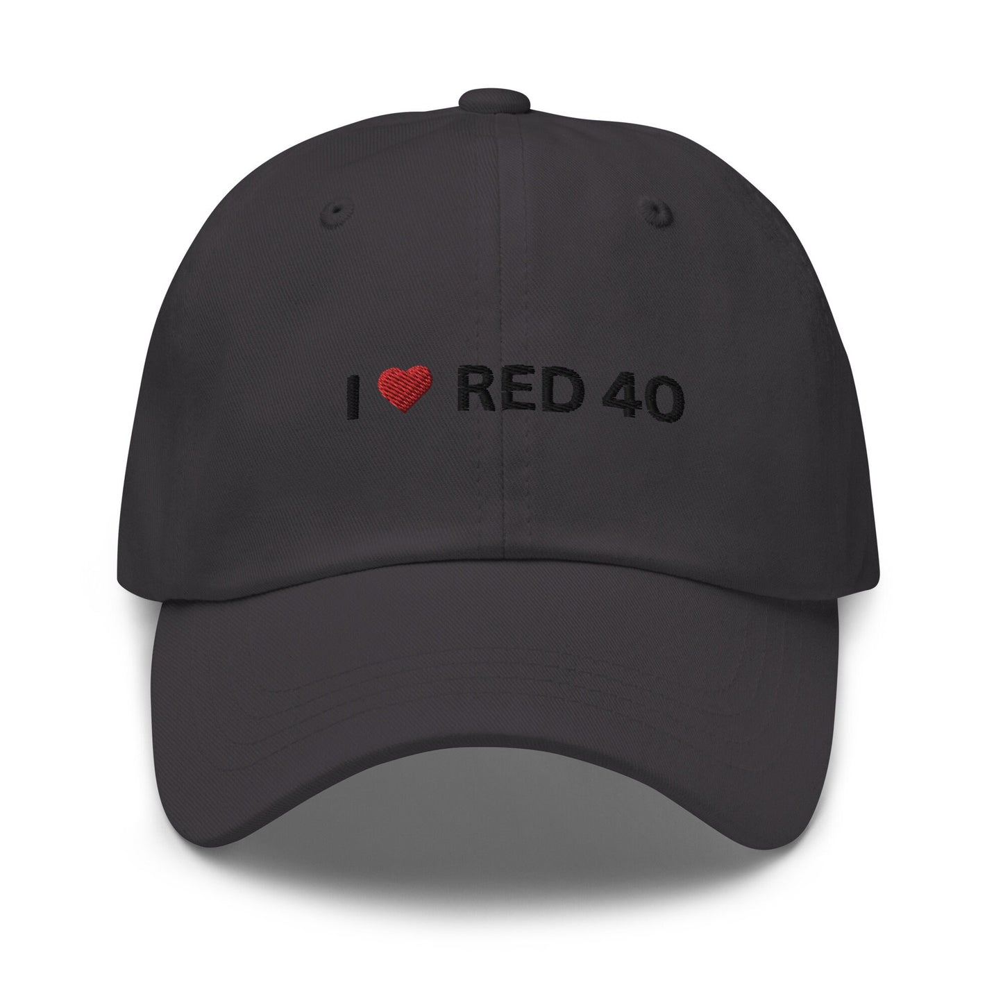 Red Dye 40 Hat - Health & Wellness - Cotton Embroidered Dad Cap