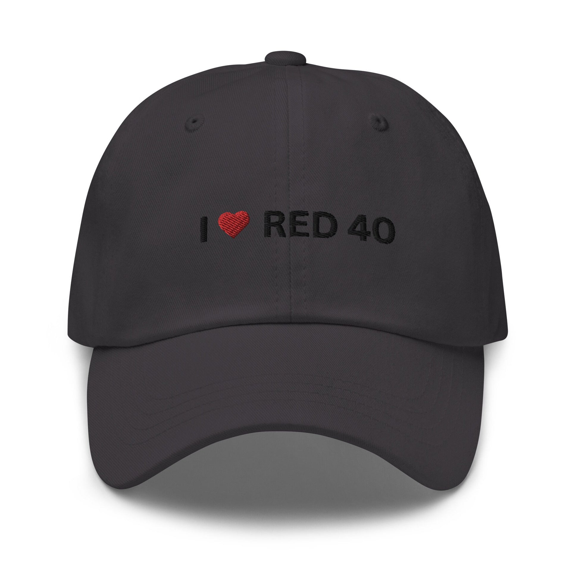 Red Dye 40 Hat - Health & Wellness - Cotton Embroidered Dad Cap