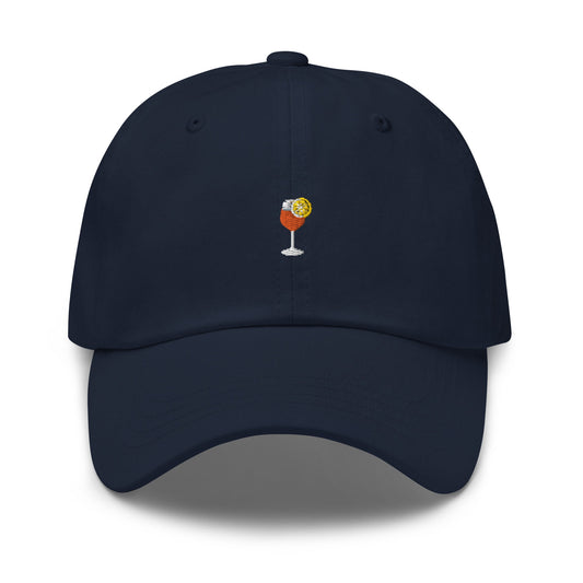 Aperol Spritz Hat - Trendy Cocktail Merch - Minimalist Embroidered Staff Cotton Hat