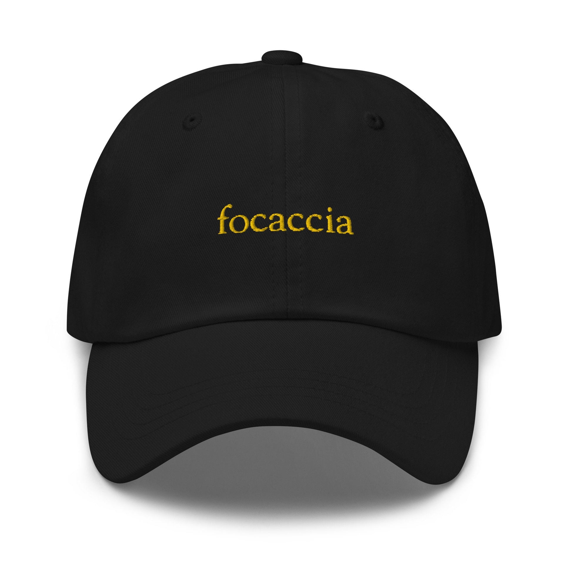 Focaccia Hat - Italian Bread Lovers - Minimalist Embroidered Staff Cotton Hat