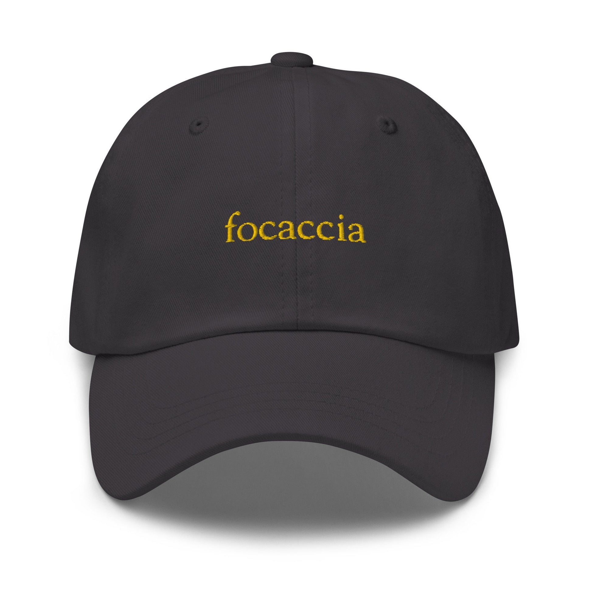 Focaccia Hat - Italian Bread Lovers - Minimalist Embroidered Staff Cotton Hat