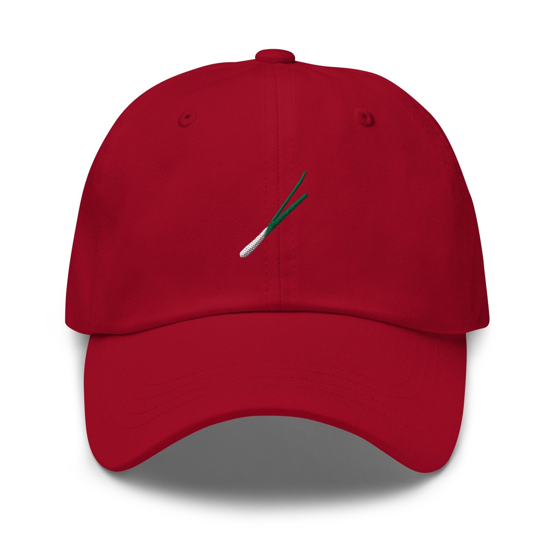 Green Onion Hat - Scallion - Foodie Gift - Multiple Colors - Cotton Embroidered Cap
