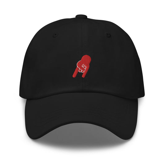 Mano Cornuto Hat - Italian Horn, Evil Eye, Malocchio, Cornicello - Cotton Embroidered Dad Cap - Multiple Colors