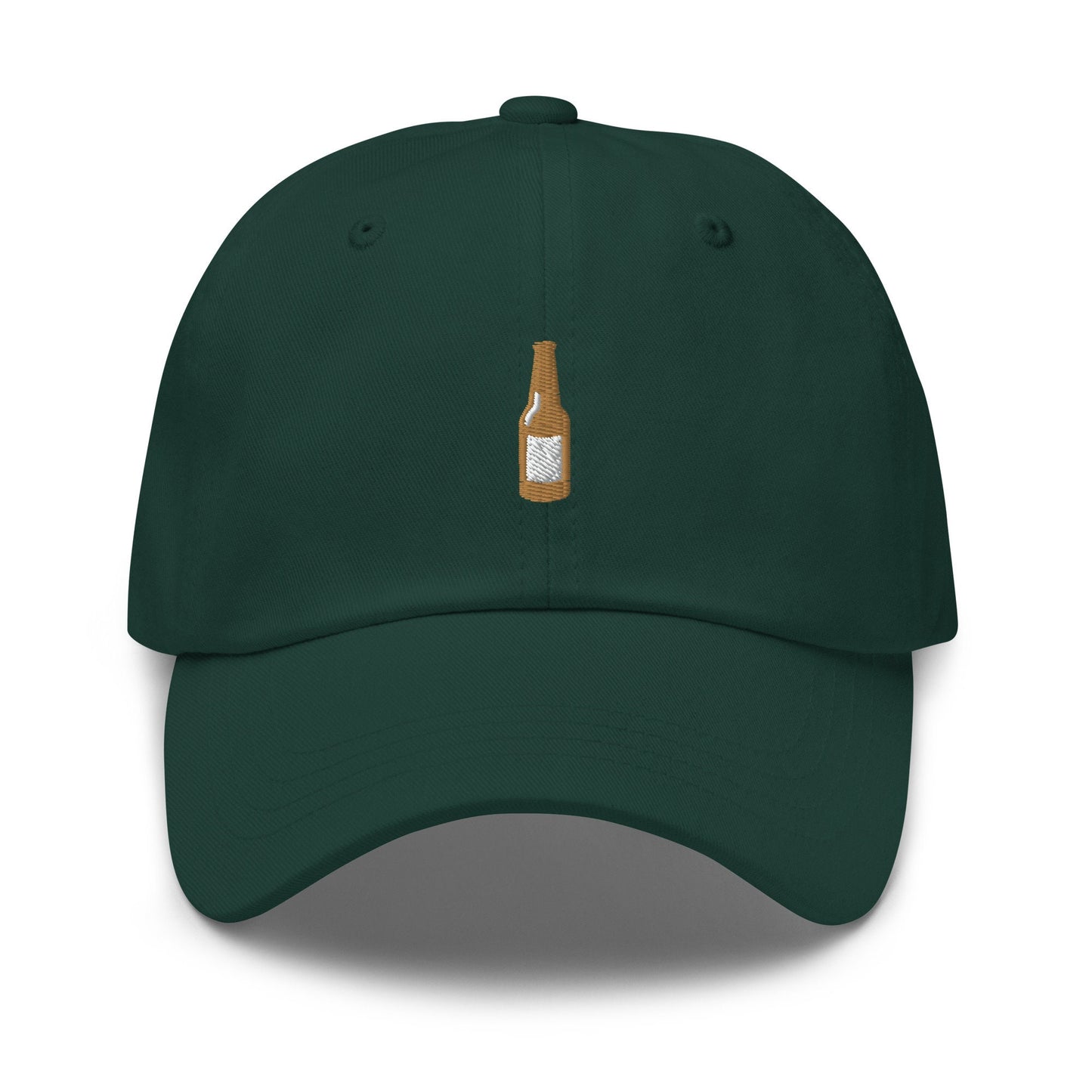 Beer Bottle Dad Hat - For Brew Fans, lager, pilsner, stout, IPA Drinkers - Minimalist Cotton Embroidery - Multiple Colors.
