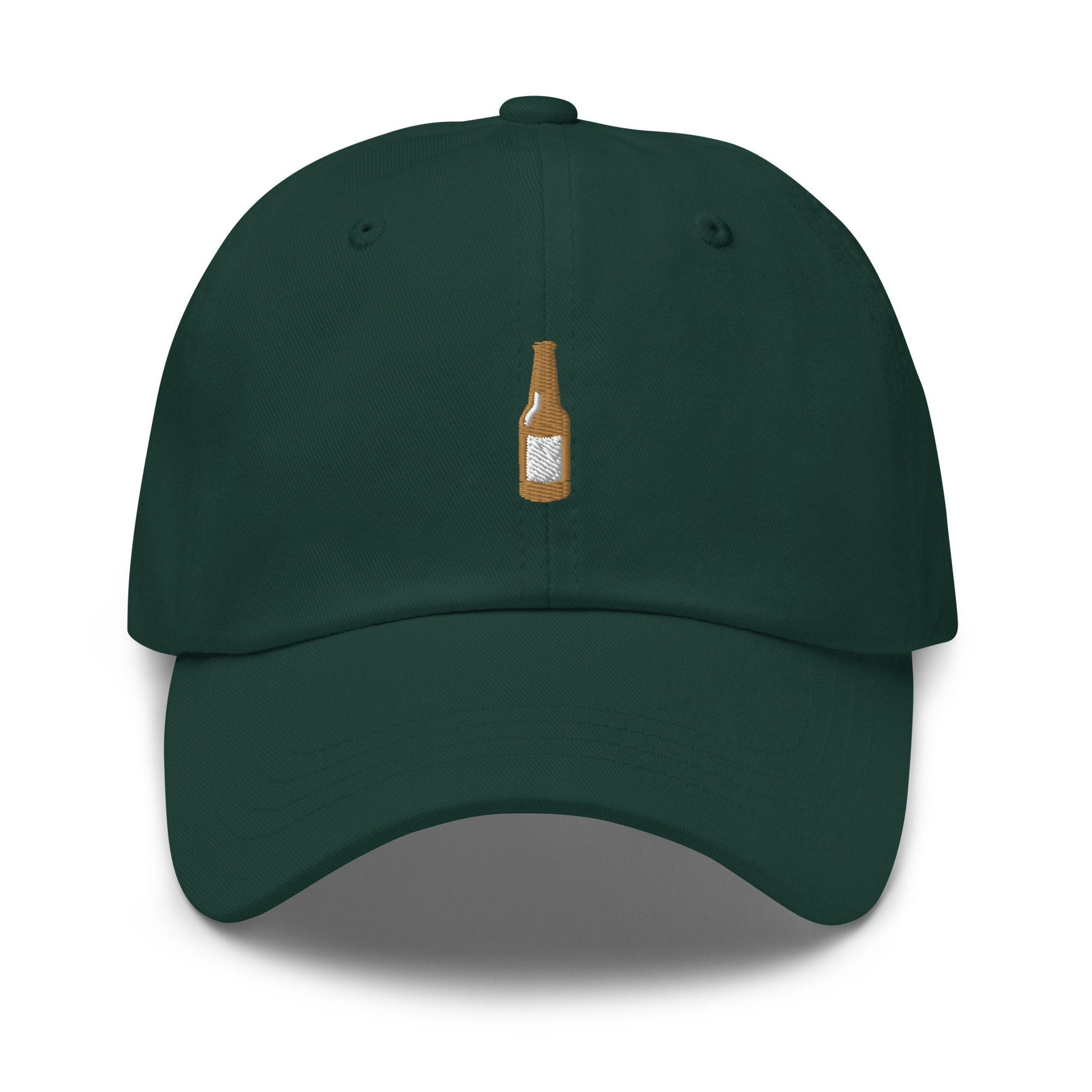 Beer Bottle Dad Hat - For Brew Fans, lager, pilsner, stout, IPA Drinkers - Minimalist Cotton Embroidery - Multiple Colors.