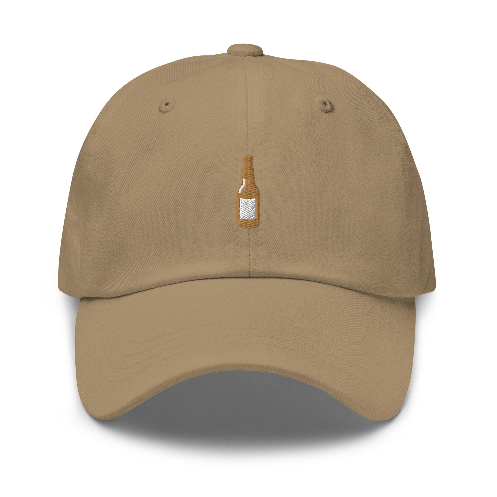 Beer Bottle Dad Hat - For Brew Fans, lager, pilsner, stout, IPA Drinkers - Minimalist Cotton Embroidery - Multiple Colors.