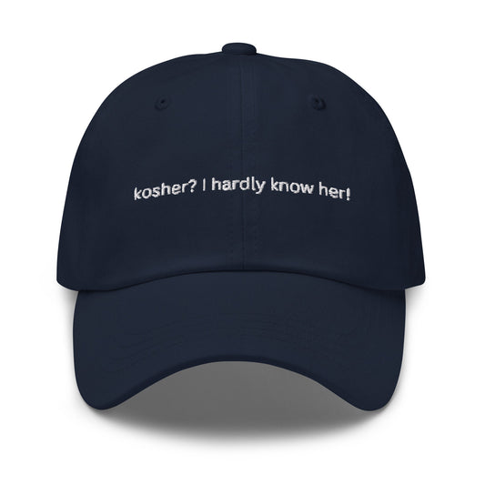 Kosher Dad Hat - Funny Jewish Gift - Minimalist Cotton Embroidery - Multiple Colors
