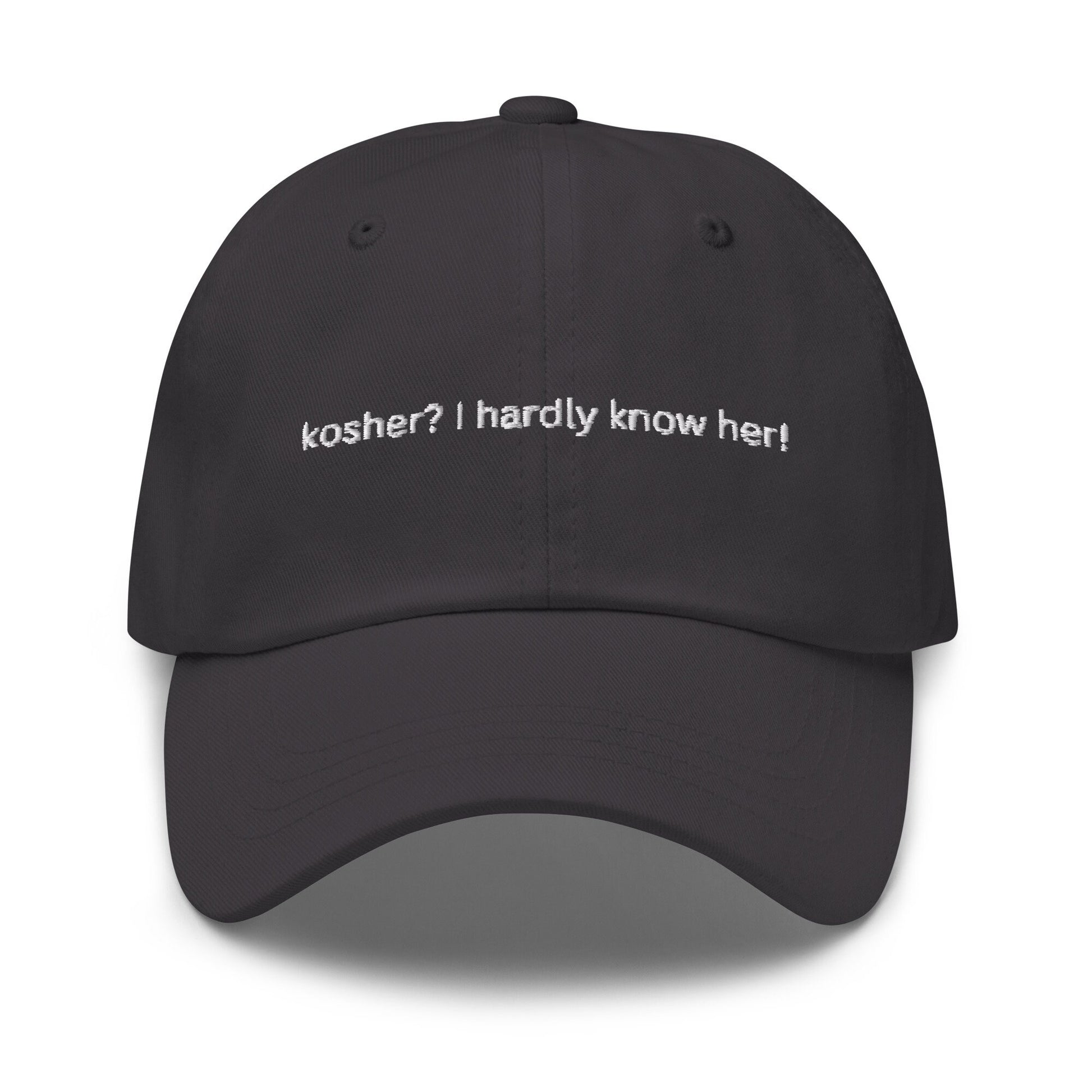 Kosher Dad Hat - Funny Jewish Gift - Minimalist Cotton Embroidery - Multiple Colors