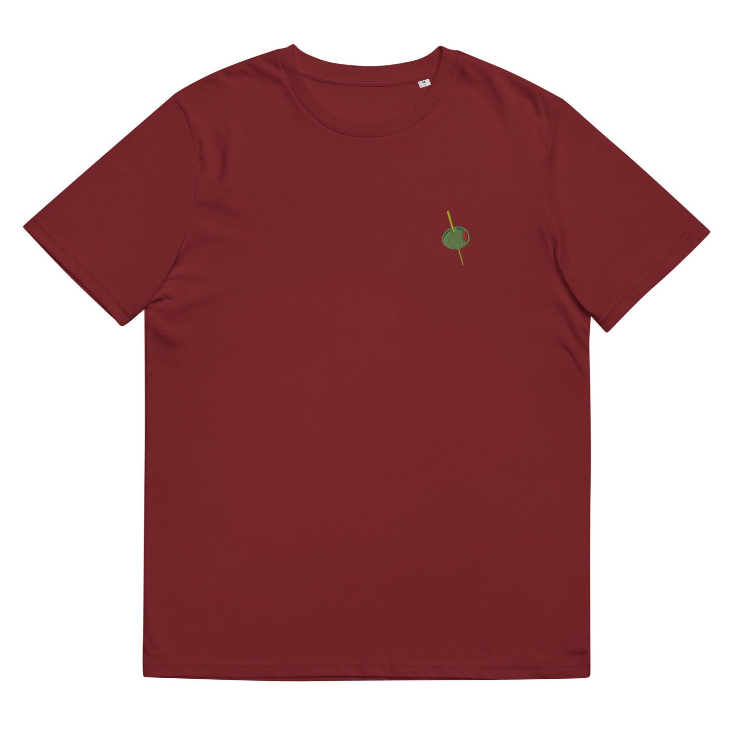 Olive T Shirt - Manzanilla, Spanish, Pimento Stuffed Olive with Toothpick - Cotton Embroidered Tee