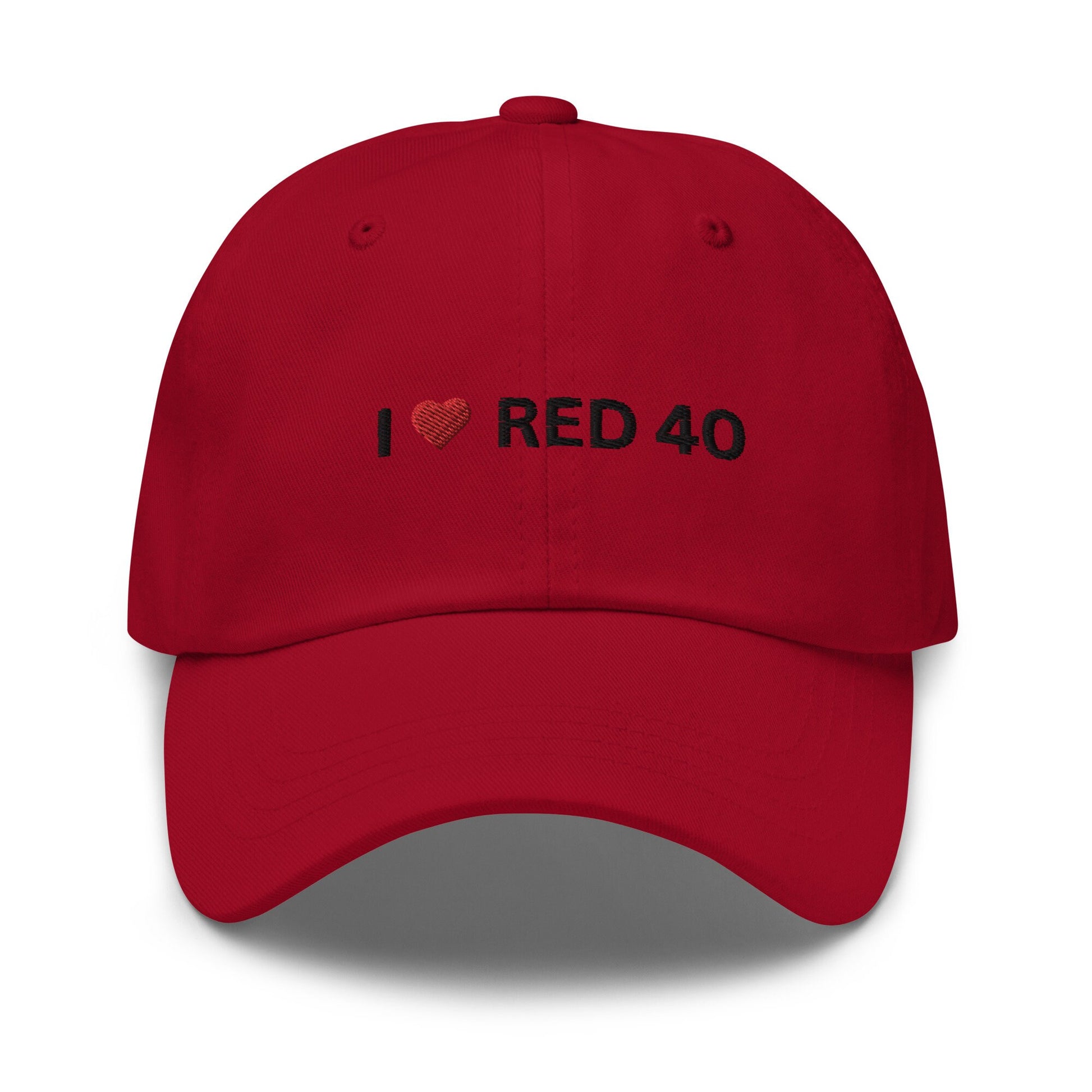 Red Dye 40 Hat - Health & Wellness - Cotton Embroidered Dad Cap
