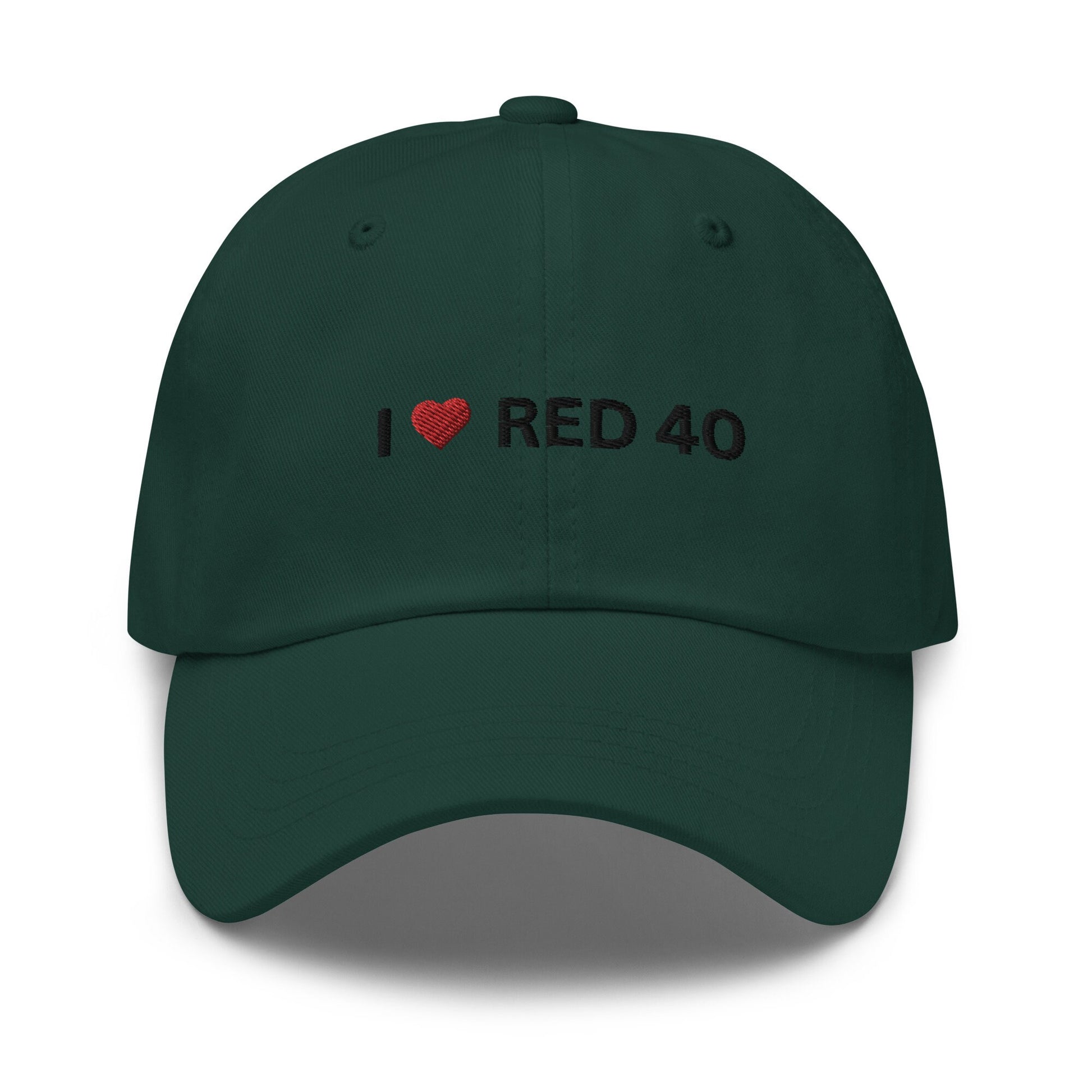 Red Dye 40 Hat - Health & Wellness - Cotton Embroidered Dad Cap
