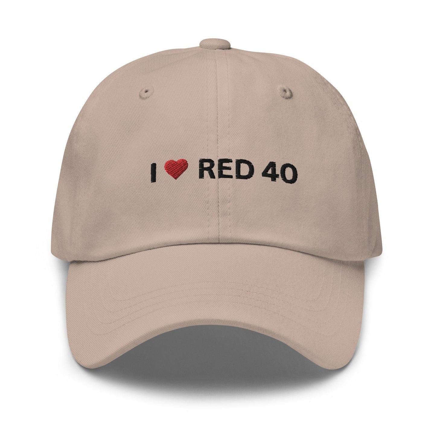 Red Dye 40 Hat - Health & Wellness - Cotton Embroidered Dad Cap