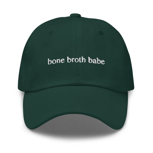 Bone Broth Babe Hat - Healthy Eating - Gifts for Her - Paleo -  Embroidered Cotton Hat - Multiple Colors
