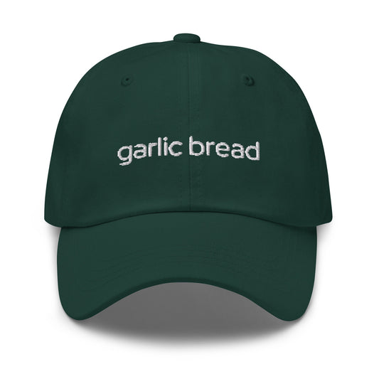 Garlic Bread Hat - Italian Start Gift - Garlic, Parm, Mozzarella, Butter, Olive Oil -  Embroidered Cotton Hat - Multiple Colors