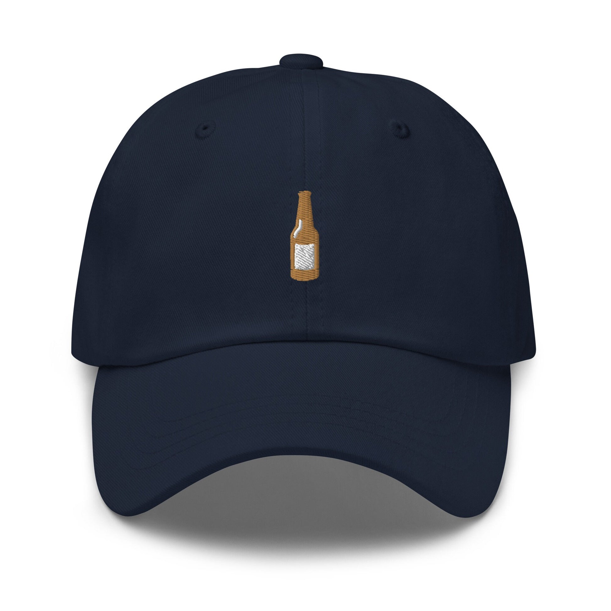 Beer Bottle Dad Hat - For Brew Fans, lager, pilsner, stout, IPA Drinkers - Minimalist Cotton Embroidery - Multiple Colors.
