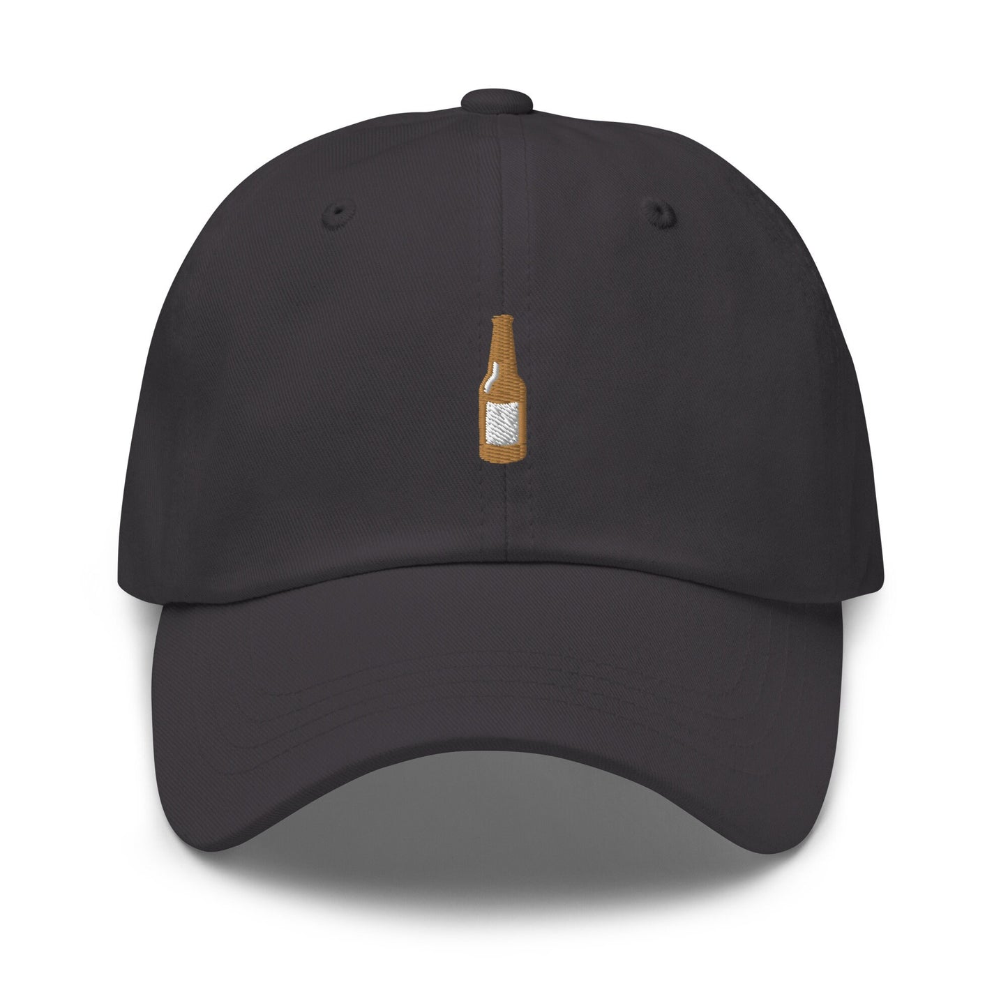 Beer Bottle Dad Hat - For Brew Fans, lager, pilsner, stout, IPA Drinkers - Minimalist Cotton Embroidery - Multiple Colors.