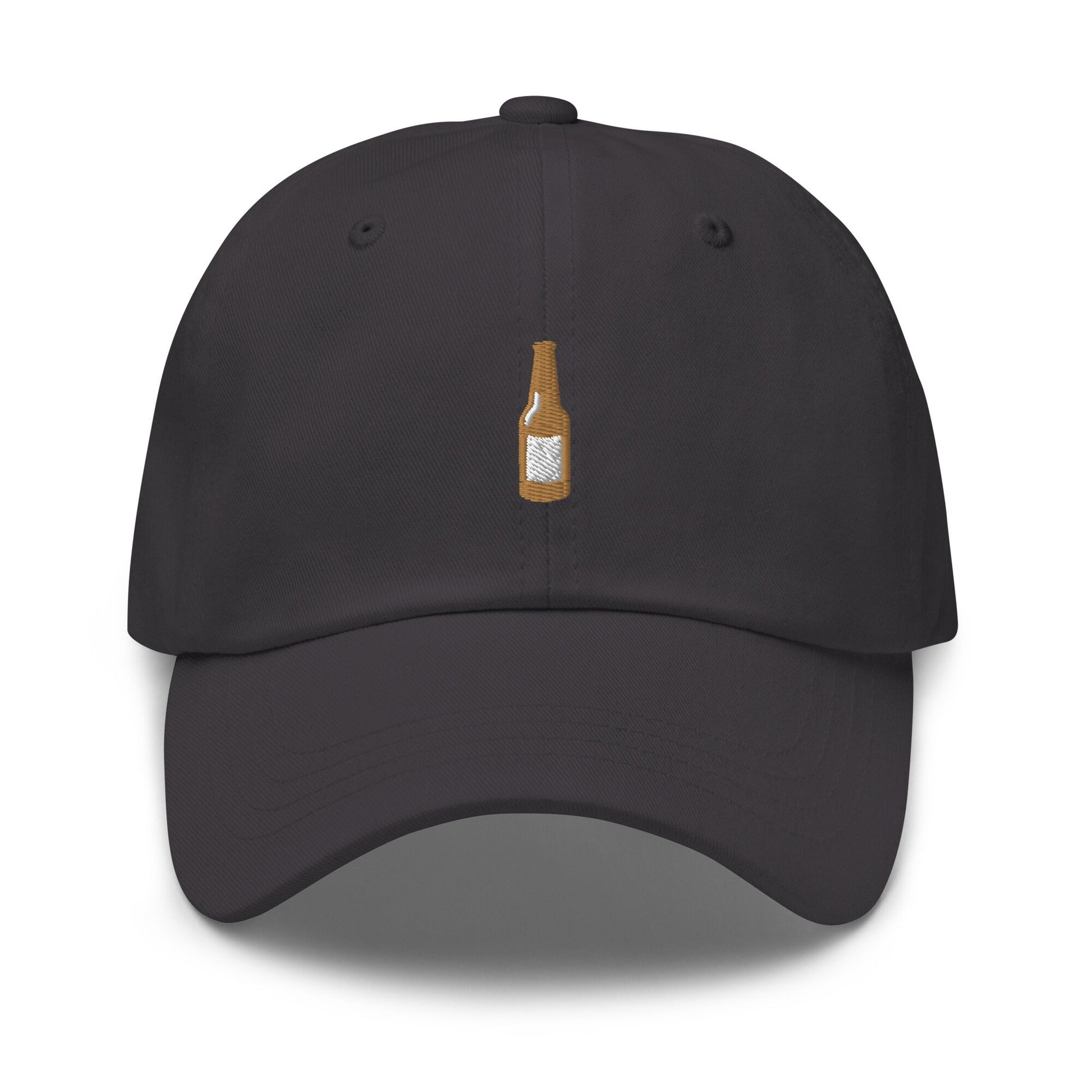 Beer Bottle Dad Hat - For Brew Fans, lager, pilsner, stout, IPA Drinkers - Minimalist Cotton Embroidery - Multiple Colors.