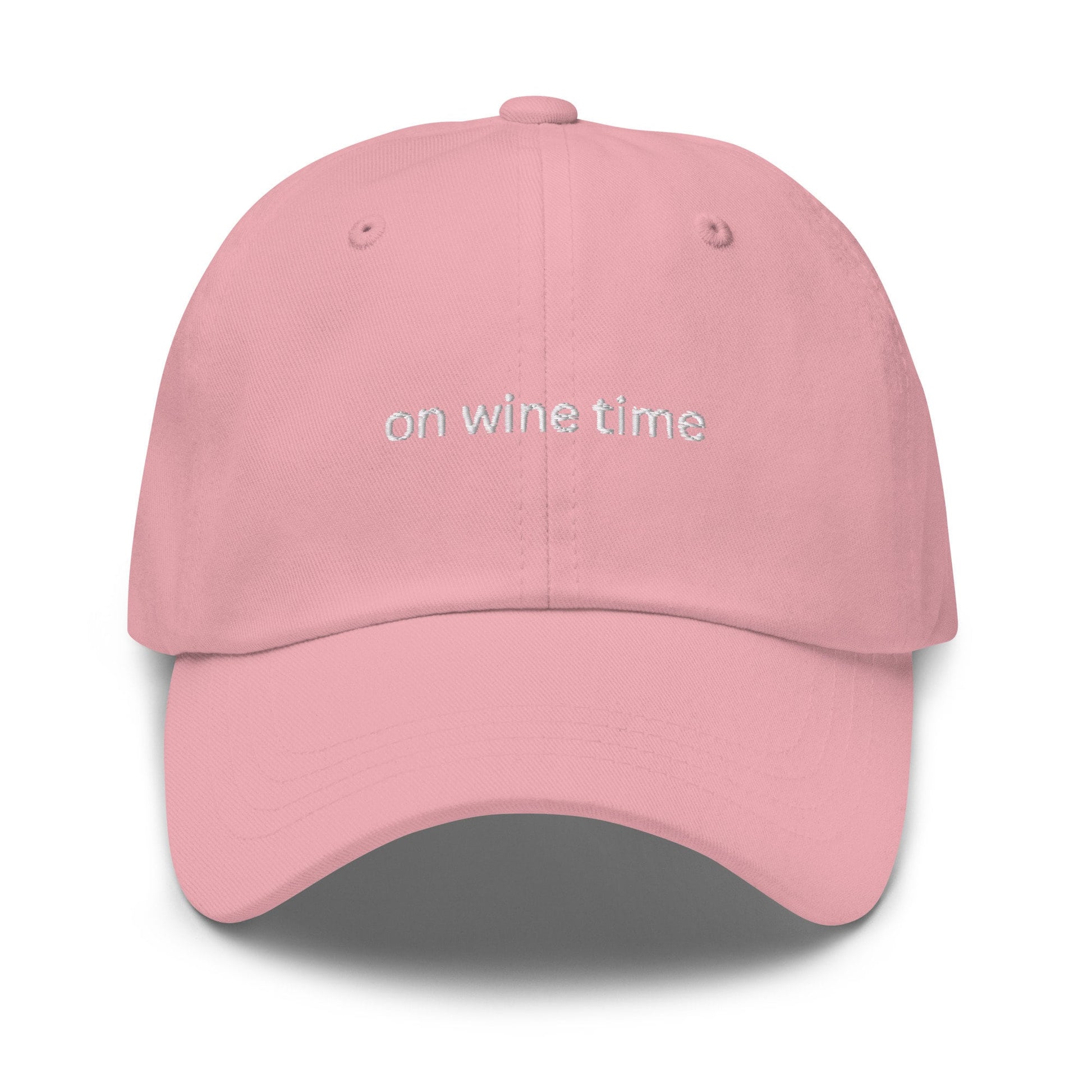 Wine Time Dad Hat - Best Friend Gift - Minimalist Cotton Embroidery - Multiple Colors