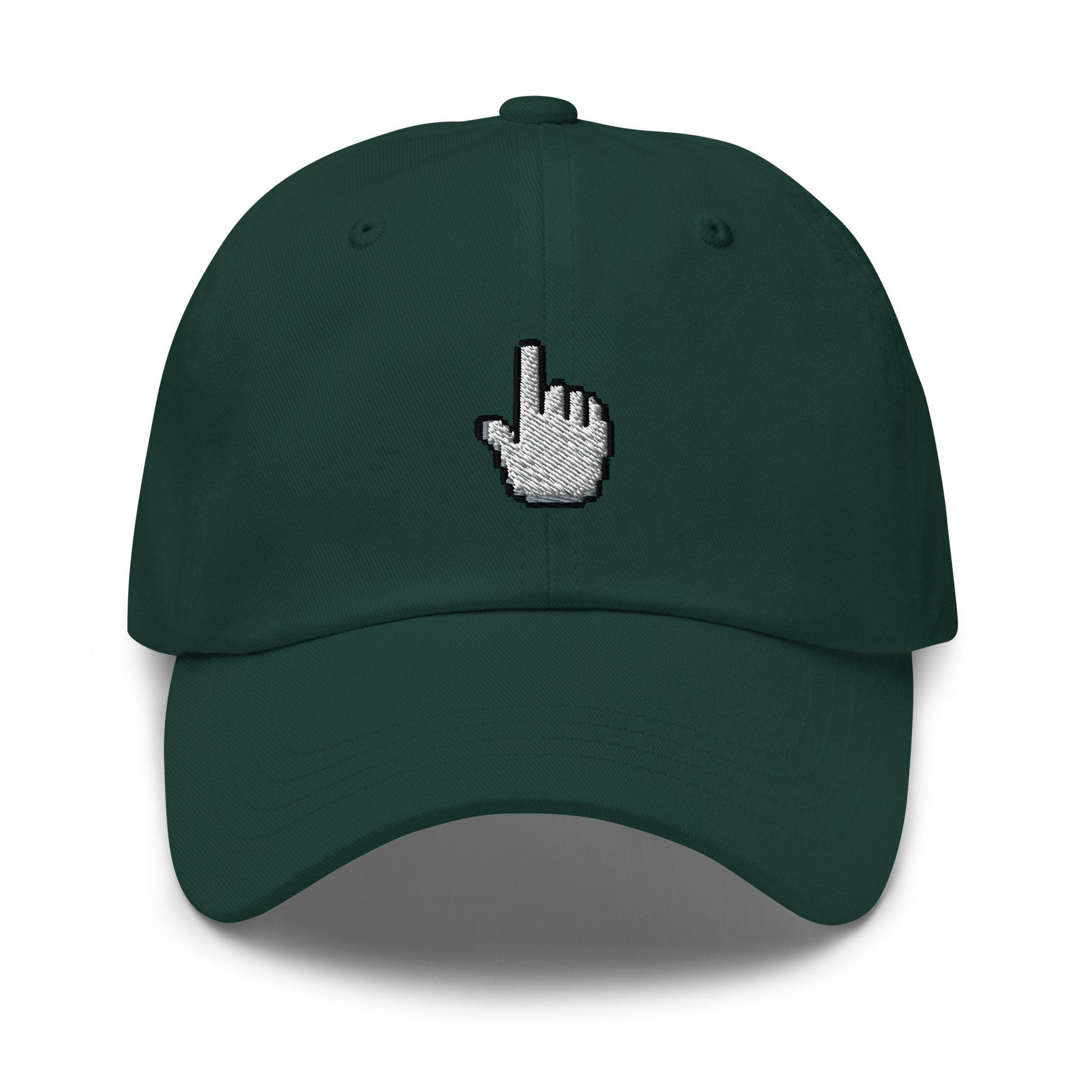 Mouse Pointer Hat - 90s, 2000s Tech Gift  - Click Me - Multiple Colors - Cotton Embroidered Baseball Cap
