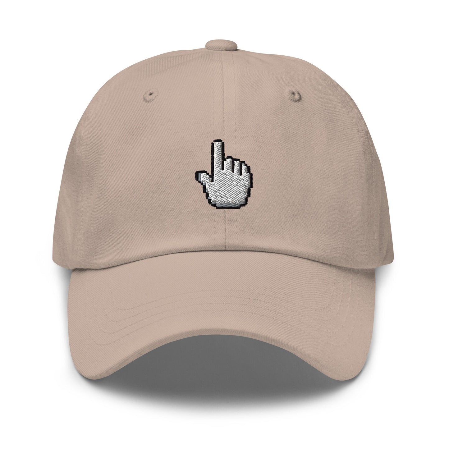 Mouse Pointer Hat - 90s, 2000s Tech Gift  - Click Me - Multiple Colors - Cotton Embroidered Baseball Cap