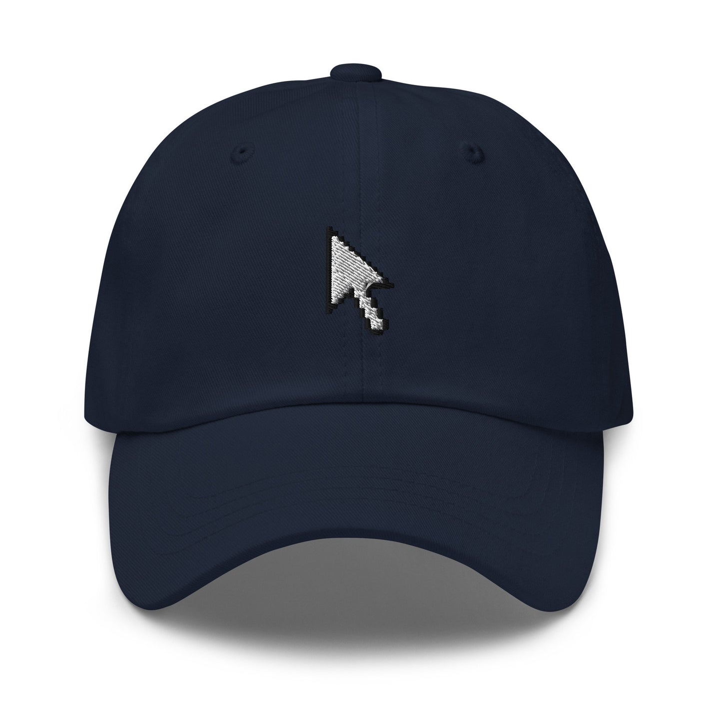 Mouse Cursor Hat - 90s, 2000s Tech Gift  - Click Me - Multiple Colors - Cotton Embroidered Baseball Cap