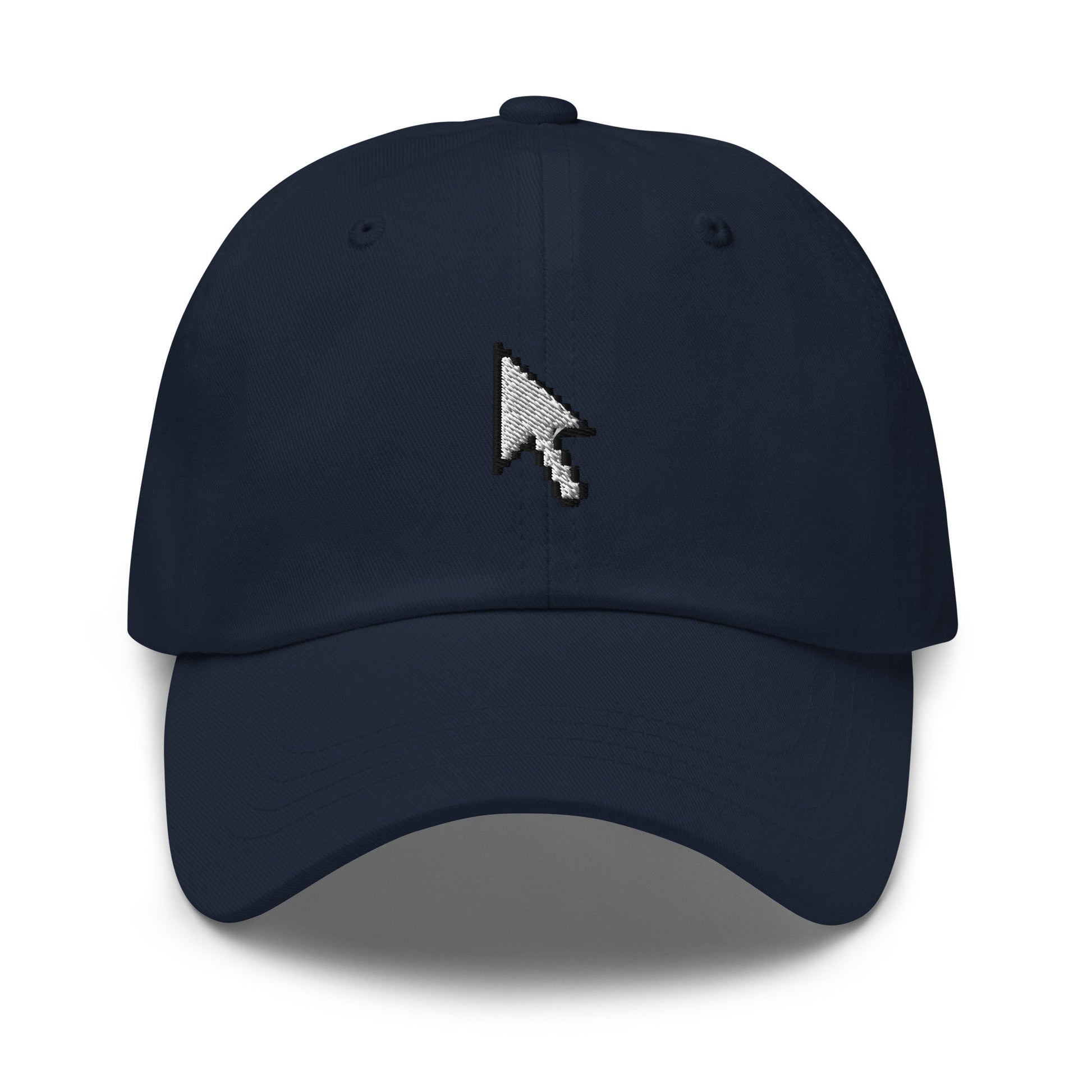 Mouse Cursor Hat - 90s, 2000s Tech Gift  - Click Me - Multiple Colors - Cotton Embroidered Baseball Cap