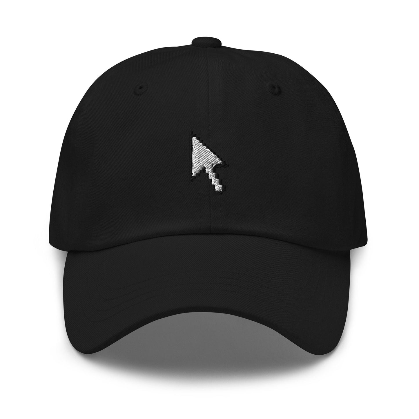 Mouse Cursor Hat - 90s, 2000s Tech Gift  - Click Me - Multiple Colors - Cotton Embroidered Baseball Cap
