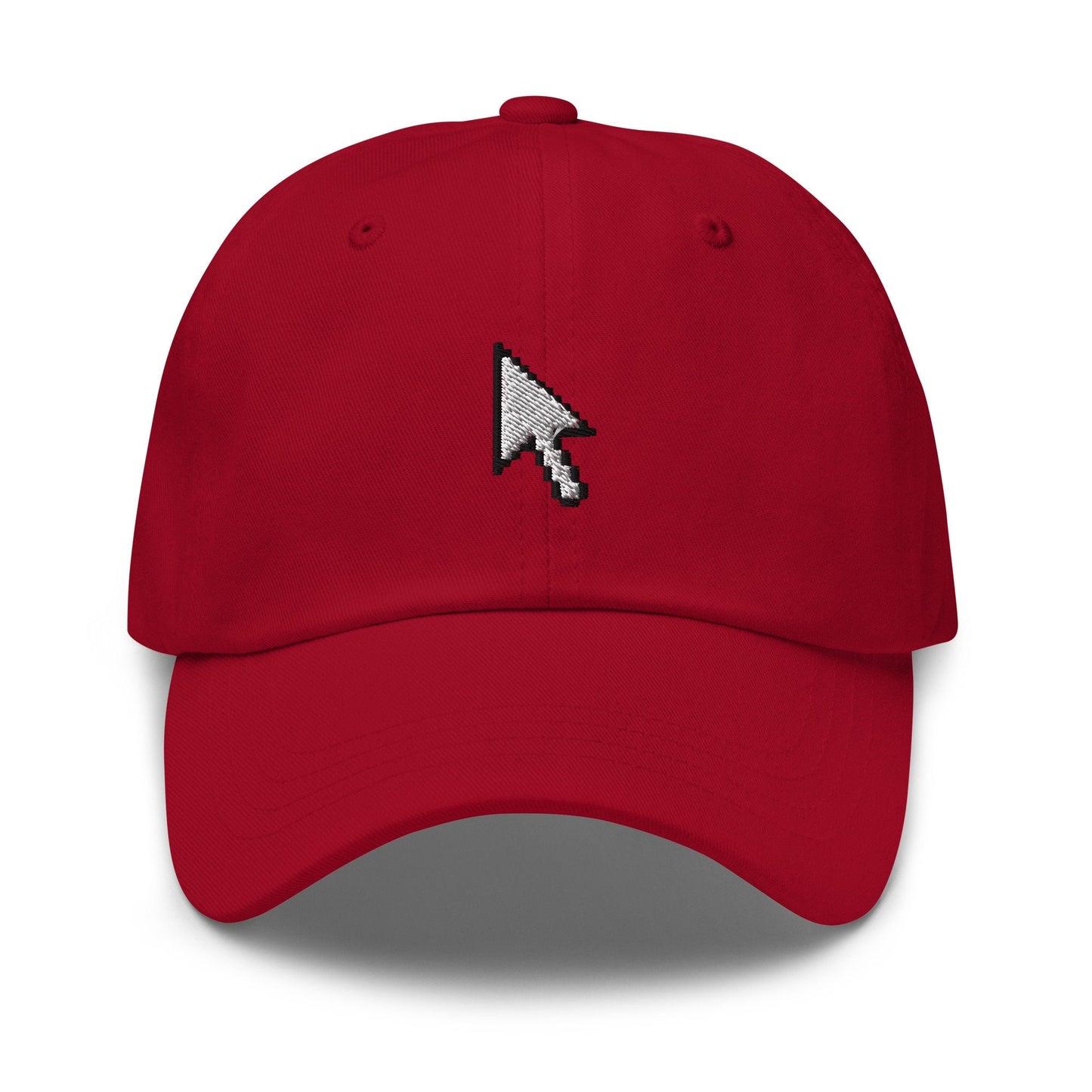 Mouse Cursor Hat - 90s, 2000s Tech Gift  - Click Me - Multiple Colors - Cotton Embroidered Baseball Cap