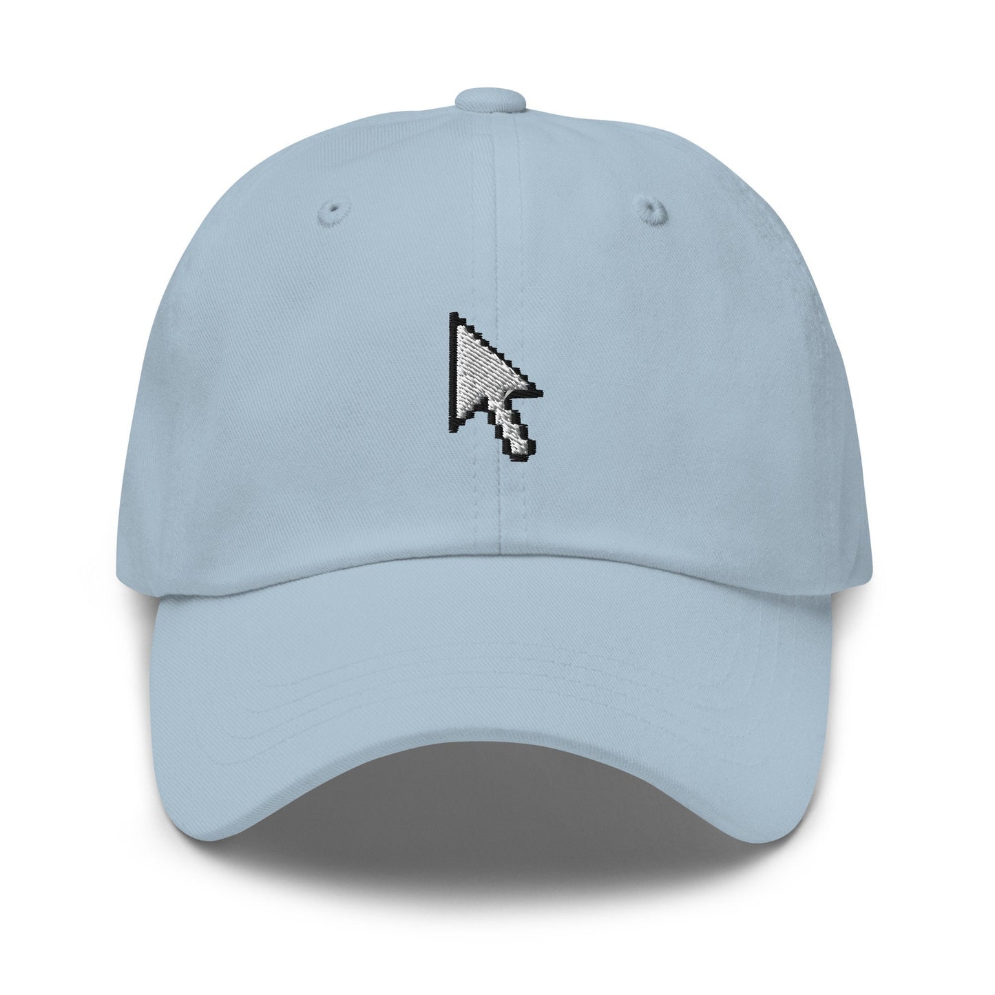 Mouse Cursor Hat - 90s, 2000s Tech Gift  - Click Me - Multiple Colors - Cotton Embroidered Baseball Cap