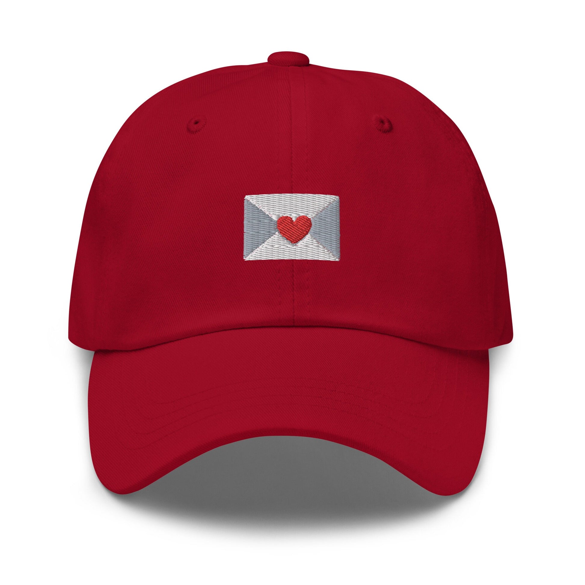Love Letter Hat - Heart Envelope - Multiple Colors - Cotton Embroidered Baseball Cap