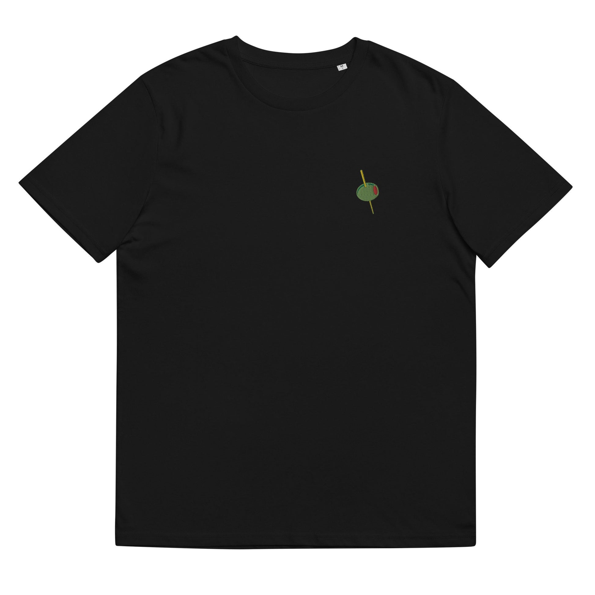 Olive T Shirt - Manzanilla, Spanish, Pimento Stuffed Olive with Toothpick - Cotton Embroidered Tee
