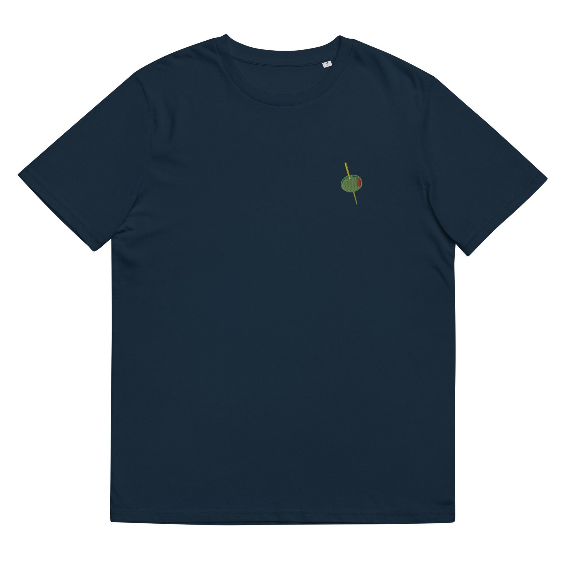 Olive T Shirt - Manzanilla, Spanish, Pimento Stuffed Olive with Toothpick - Cotton Embroidered Tee