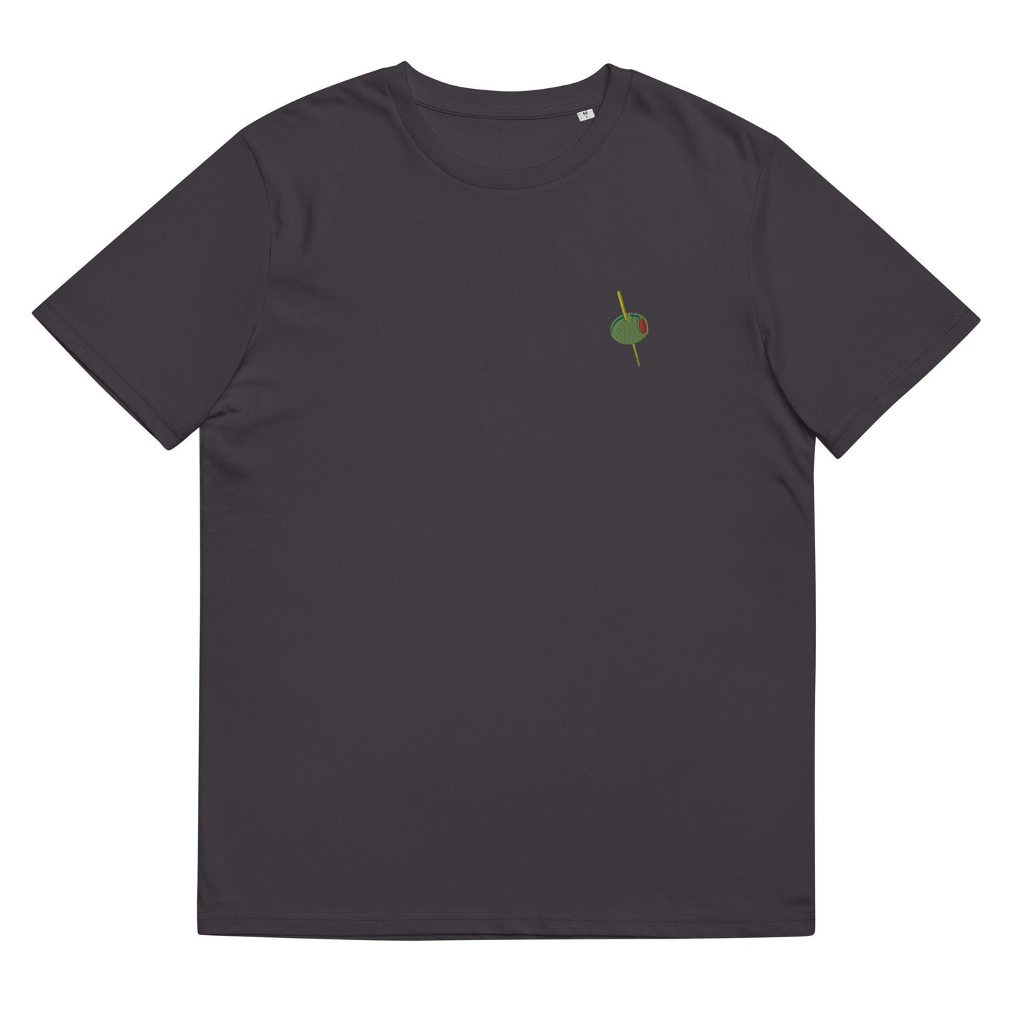 Olive T Shirt - Manzanilla, Spanish, Pimento Stuffed Olive with Toothpick - Cotton Embroidered Tee