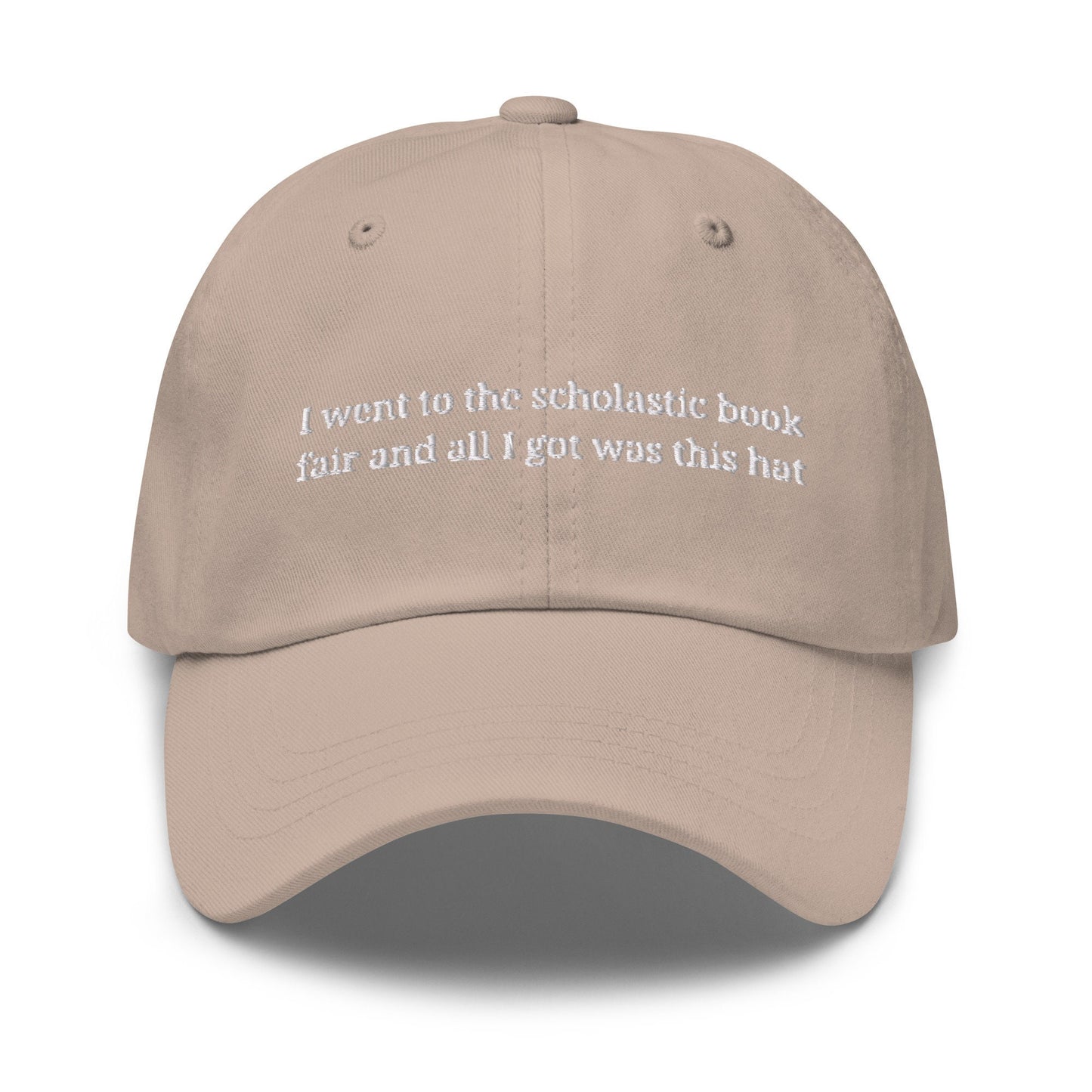 Book Fair Hat - Millennial Throwback - Scholastic Book fair -  Multiple Colors - Cotton Embroidered Baseball Cap