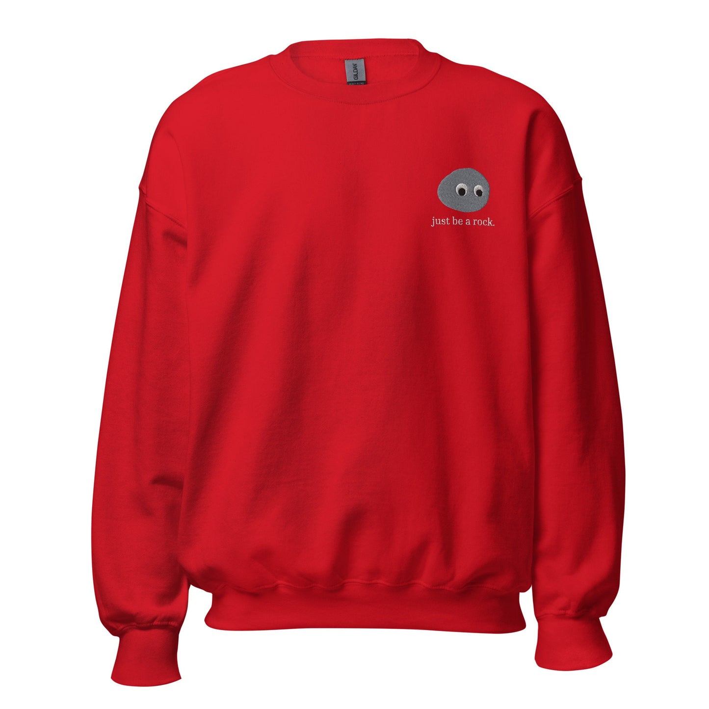 Just Be a Rock Sweater - Everything Everywhere All At Once - A24 Film Fans Gift - Unisex Embroidered Crew Neck