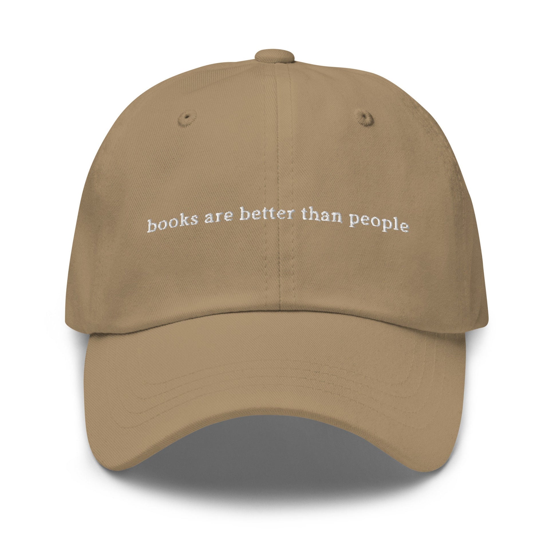 Bookworm Hat - Books are Better than People - Gift for Avid Readers  - Embroidered Cotton Baseball Cap