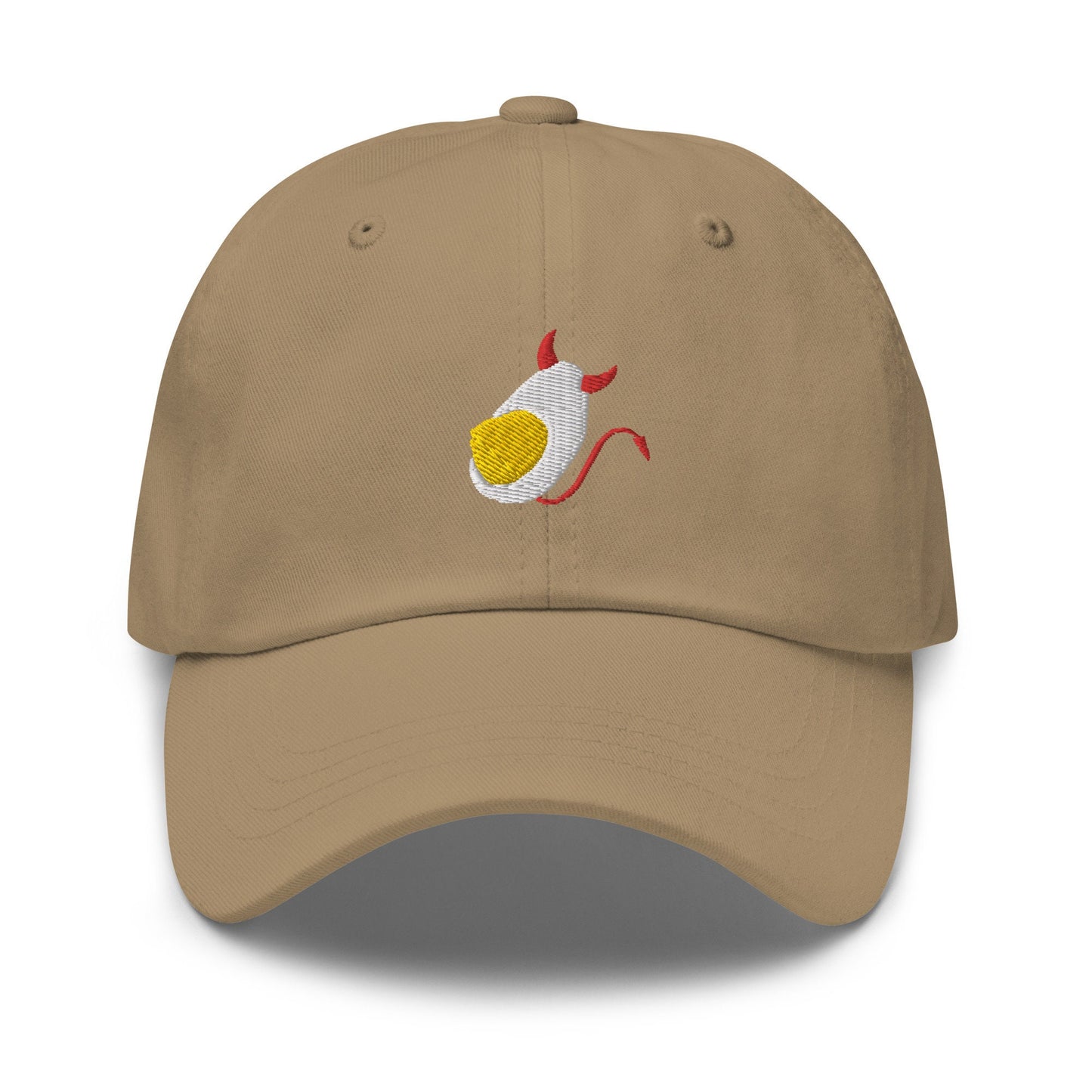 Deviled Egg Hat - Delicious Egg Gifts From Below - Mayo Lovers Gift - Embroidered Cotton Baseball Cap - Multiple Colors
