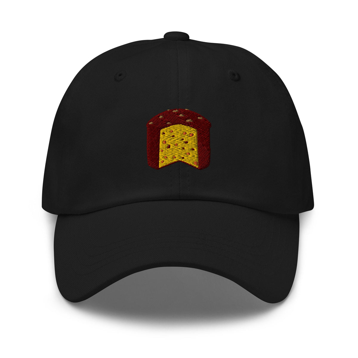 Panettone Hat - Italian Christmas New Years Bread - Fruit Cake - Multiple Colors - Cotton Embroidered Baseball Cap