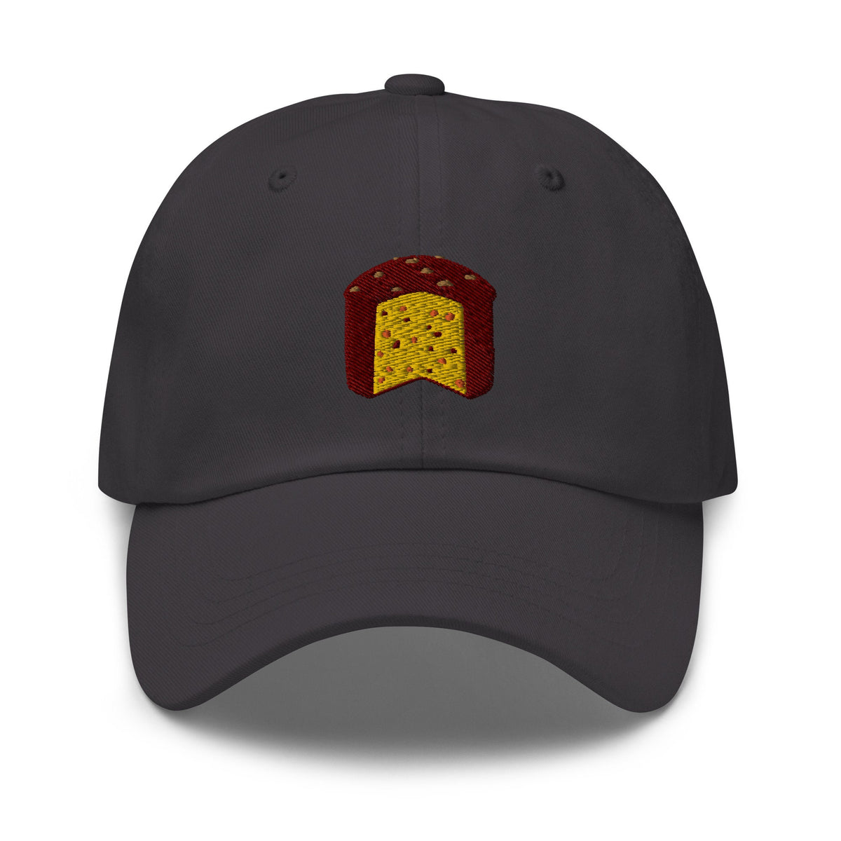 Panettone Hat - Italian Christmas New Years Bread - Fruit Cake - Multiple Colors - Cotton Embroidered Baseball Cap