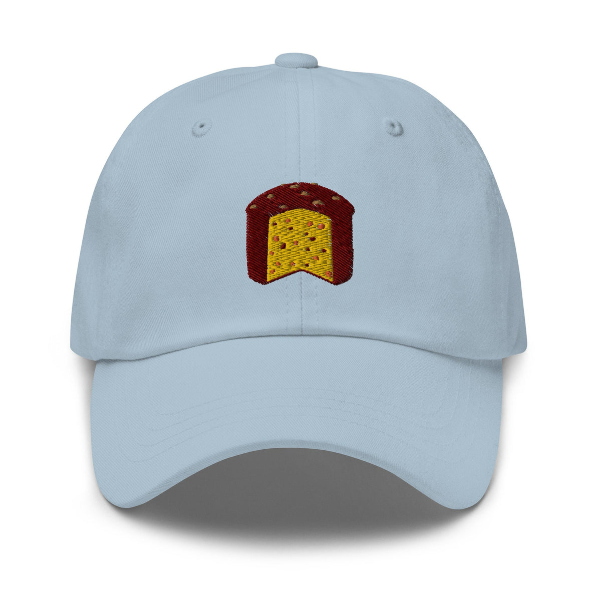 Panettone Hat - Italian Christmas New Years Bread - Fruit Cake - Multiple Colors - Cotton Embroidered Baseball Cap