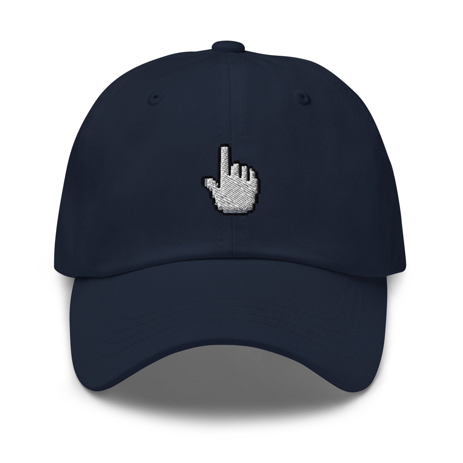 Mouse Pointer Hat - 90s, 2000s Tech Gift  - Click Me - Multiple Colors - Cotton Embroidered Baseball Cap