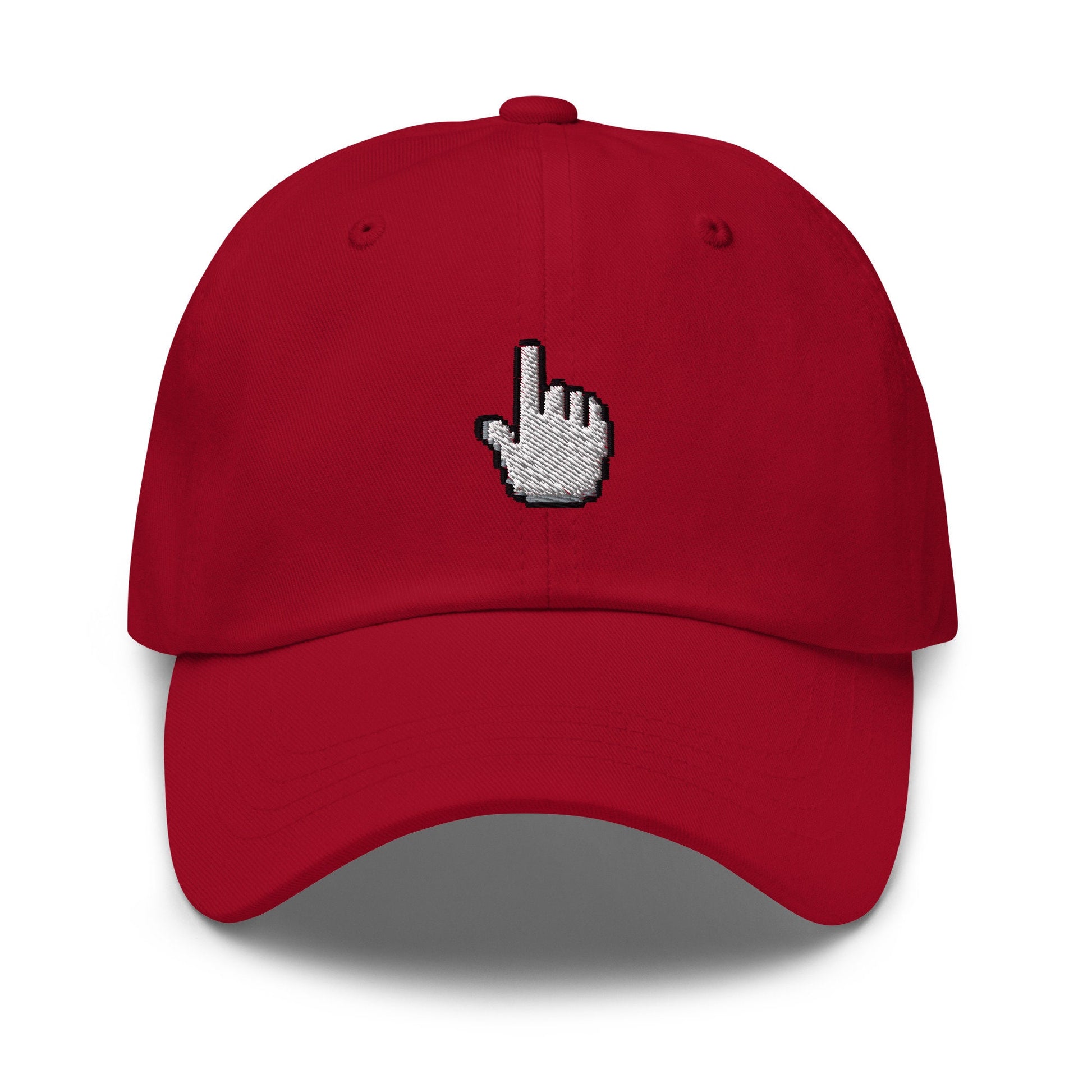Mouse Pointer Hat - 90s, 2000s Tech Gift  - Click Me - Multiple Colors - Cotton Embroidered Baseball Cap