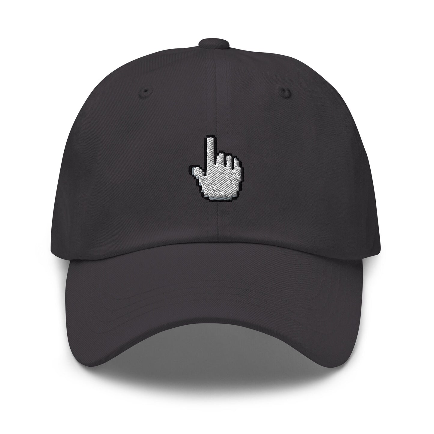 Mouse Pointer Hat - 90s, 2000s Tech Gift  - Click Me - Multiple Colors - Cotton Embroidered Baseball Cap