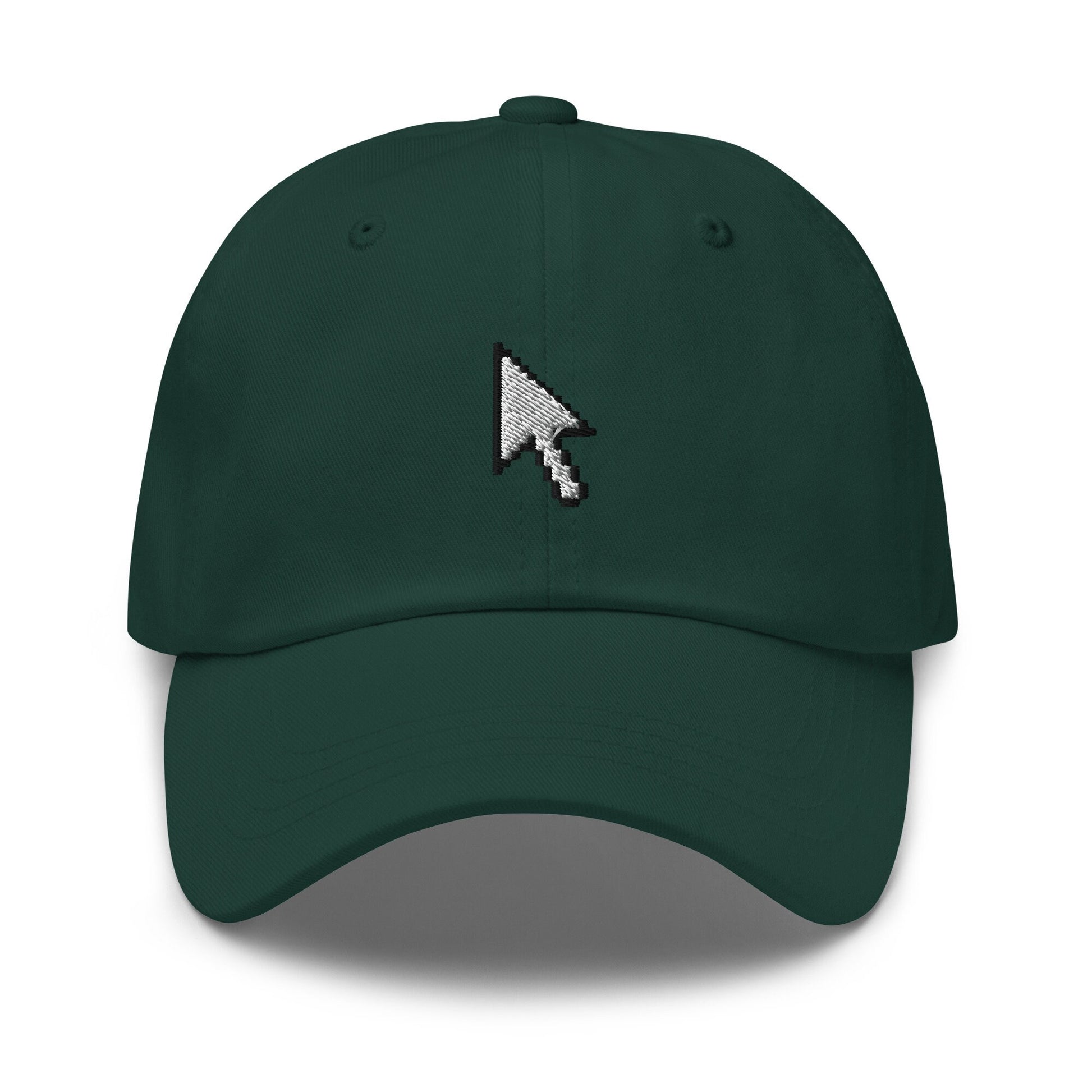 Mouse Cursor Hat - 90s, 2000s Tech Gift  - Click Me - Multiple Colors - Cotton Embroidered Baseball Cap