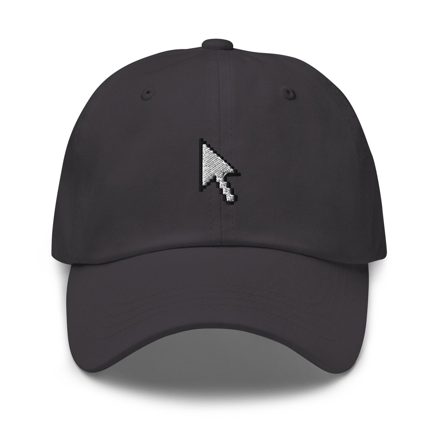 Mouse Cursor Hat - 90s, 2000s Tech Gift  - Click Me - Multiple Colors - Cotton Embroidered Baseball Cap